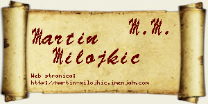 Martin Milojkić vizit kartica